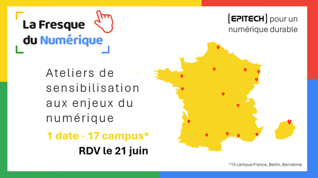 736 étudiants construisent la plus grande fresque du numérique franco-européenne