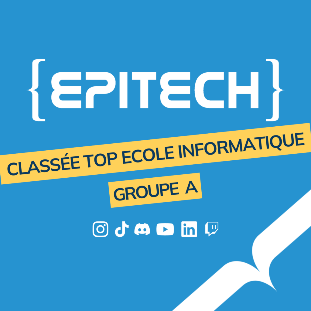 Epitech dans la A-List des écoles d’informatique&nbsp;: top 3 des meilleures écoles de France