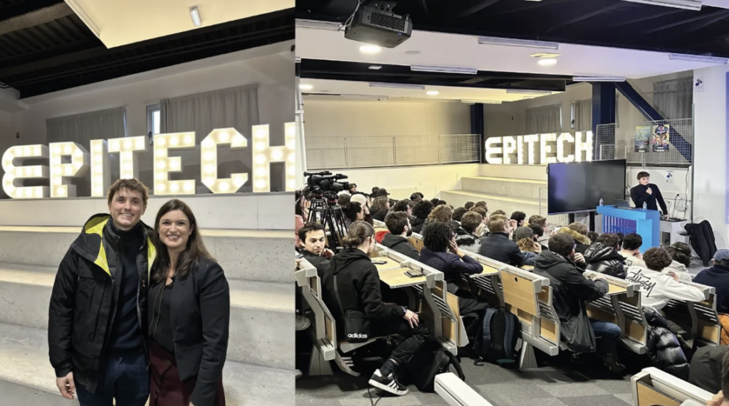 Micode présent pour l'Epitech Summit en compagnie de Laura Hassan, la directrice générale